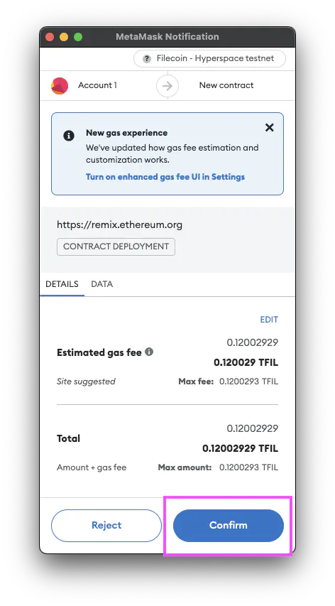 Remix and MetaMask deploying a contract.